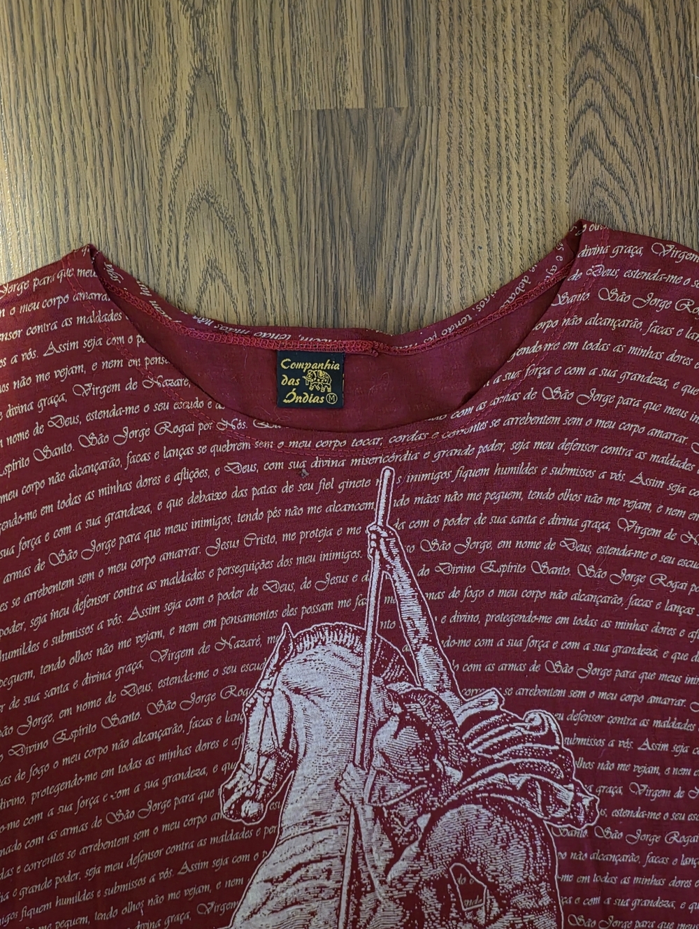 Boho Viscose Saint George Graphic Tee Shirt Companhia das Índias Aztec Ethnic - Picture 6 of 11